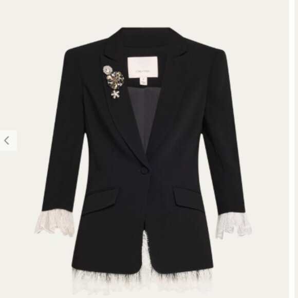 Cinq A Sept Roxie Blazer with Lace - Picture 1 of 7